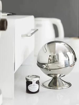 Stainless Steel Sphere Storage Jar