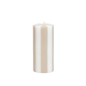 Tall Stripe Pillar Candle + other colours