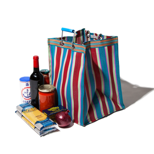 Recycled Plastic Striped Market Bag D26