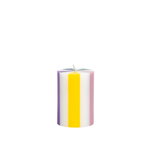 Short Stripe Pillar Candle + other colours
