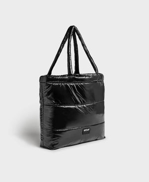 Glossy Black Tote Bag