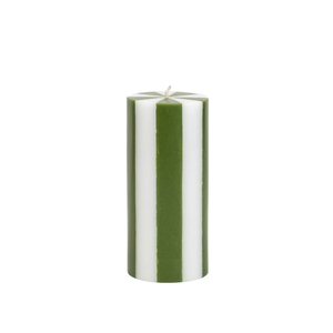 Tall Stripe Pillar Candle + other colours