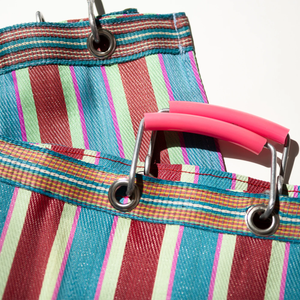 Recycled Plastic Striped Market Bag D15