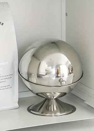 Stainless Steel Sphere Storage Jar