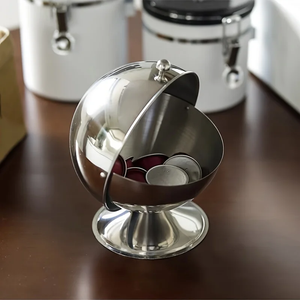 Stainless Steel Sphere Storage Jar