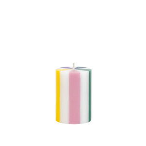 Short Stripe Pillar Candle + other colours