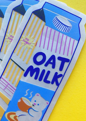 Sun Catcher Bear Oat Milk Sticker