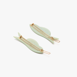 Jade Green Fish Women's Hair Clip Set