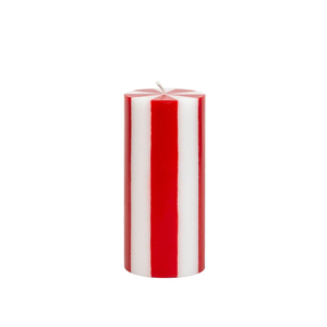 Tall Stripe Pillar Candle + other colours