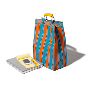 Recycled Plastic Striped Market Bag D15