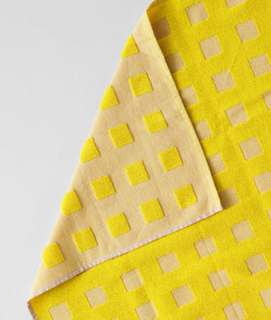 Squares Tea Towel - Yellow/Oat