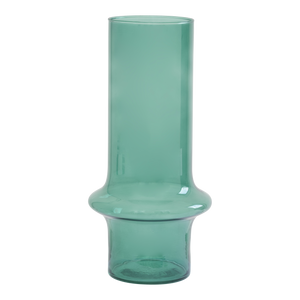 Teal Recycled glass Cylinder Vase