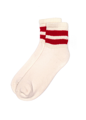 Quarter Crew Mono Stripe Varsity Socks - various colours