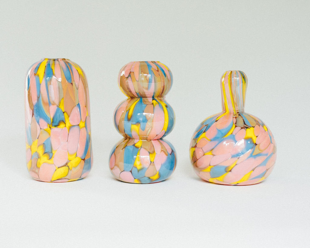 Glass Blown Jelly Baby Mini Vase
