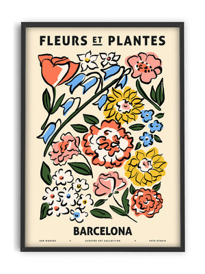 'Fleurs et Plantes' - Barcelona' Art Print