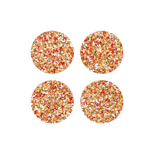 Speckled cork coasters