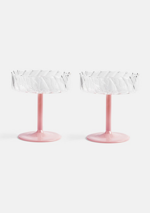 Coupe Twirl Glasses Pink - Set Of 2