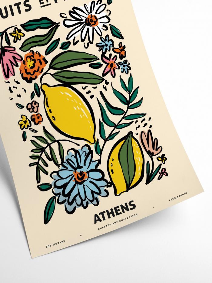 'Fleurs et Plantes- Athens' Art Print