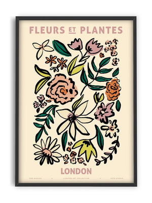 'Fleurs et Plantes- London' Art Print