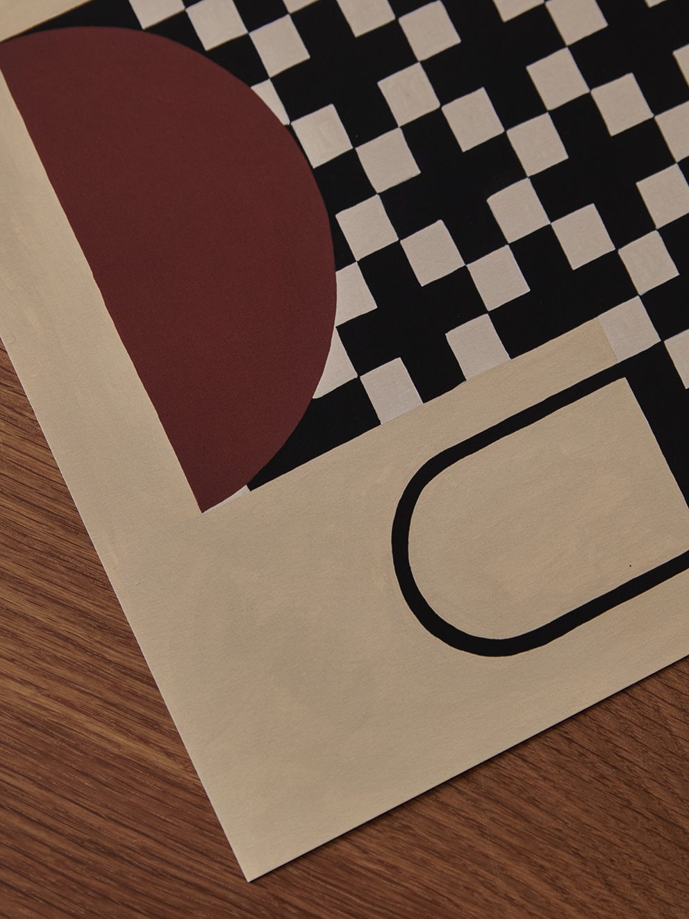 'Vase with Cross Pattern' Art Print