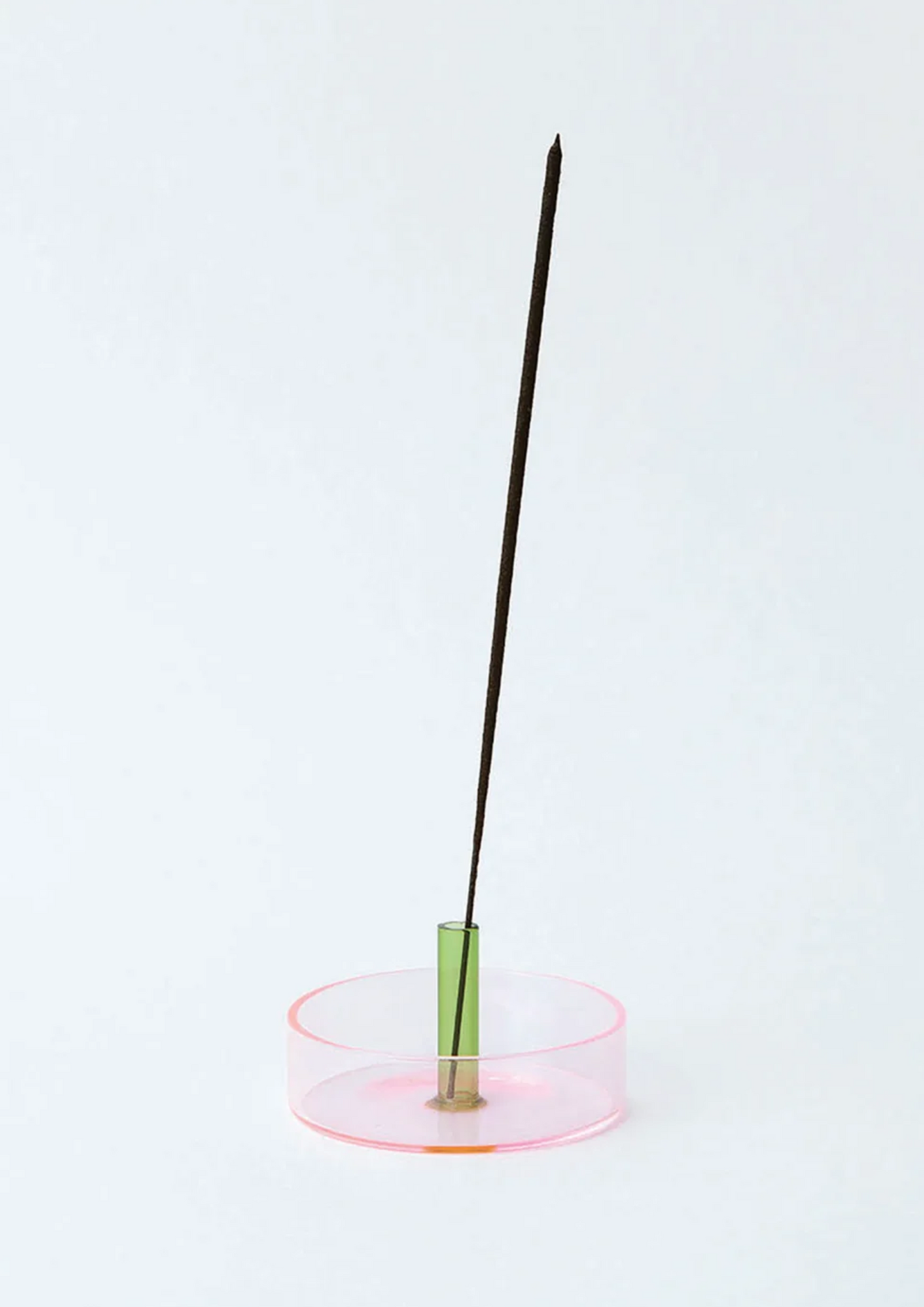 Duo Tone Glass Incense Holder - Pink/Green