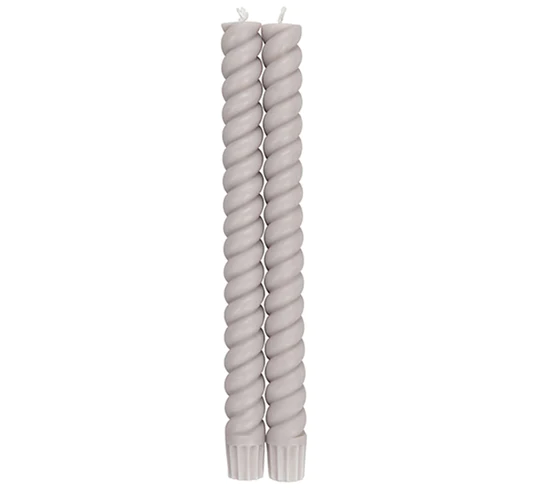 Set of 2 Spiral Candles - various colours