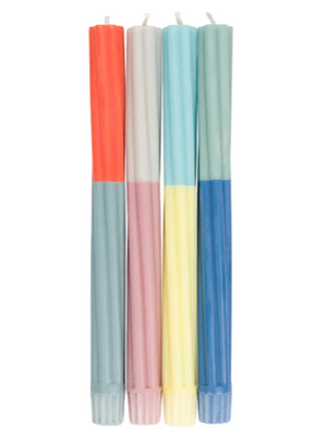 Set of 4 Mixed Muted Colour Twist Candles