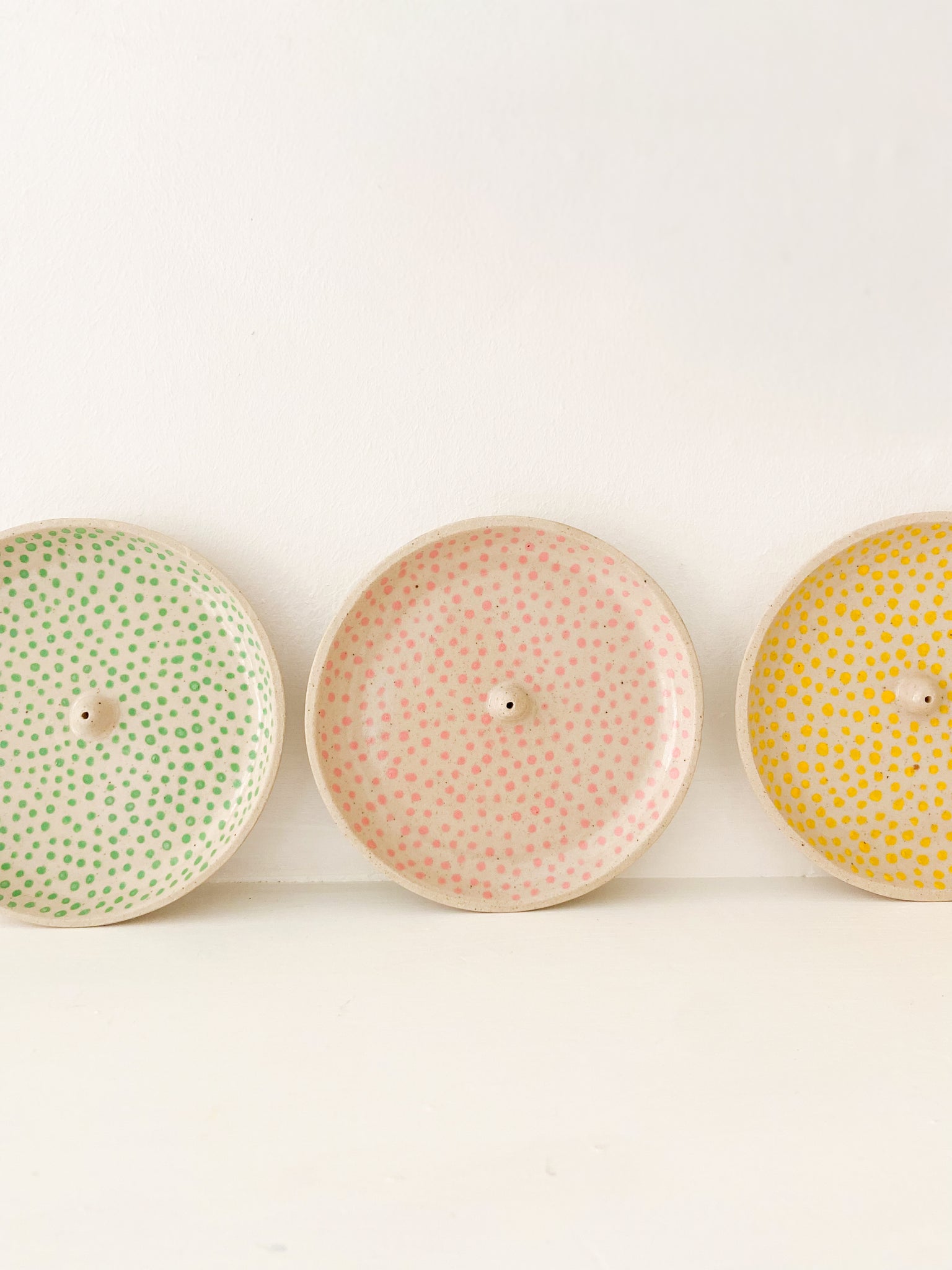 Mini Dot Handmade Incense holder- Various Colours