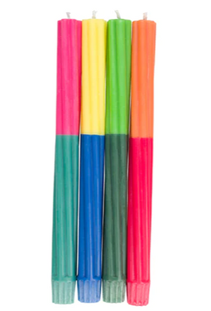 Set of 4 Mixed Bright Twist Candles